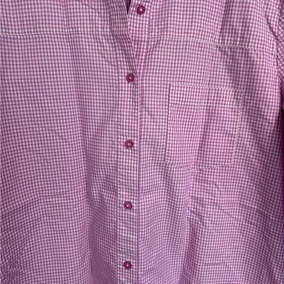 Camila Coelho Lavender/Pink Gingham Long Sleeve Button Down Shirt Dress Small - Picture 4 of 11